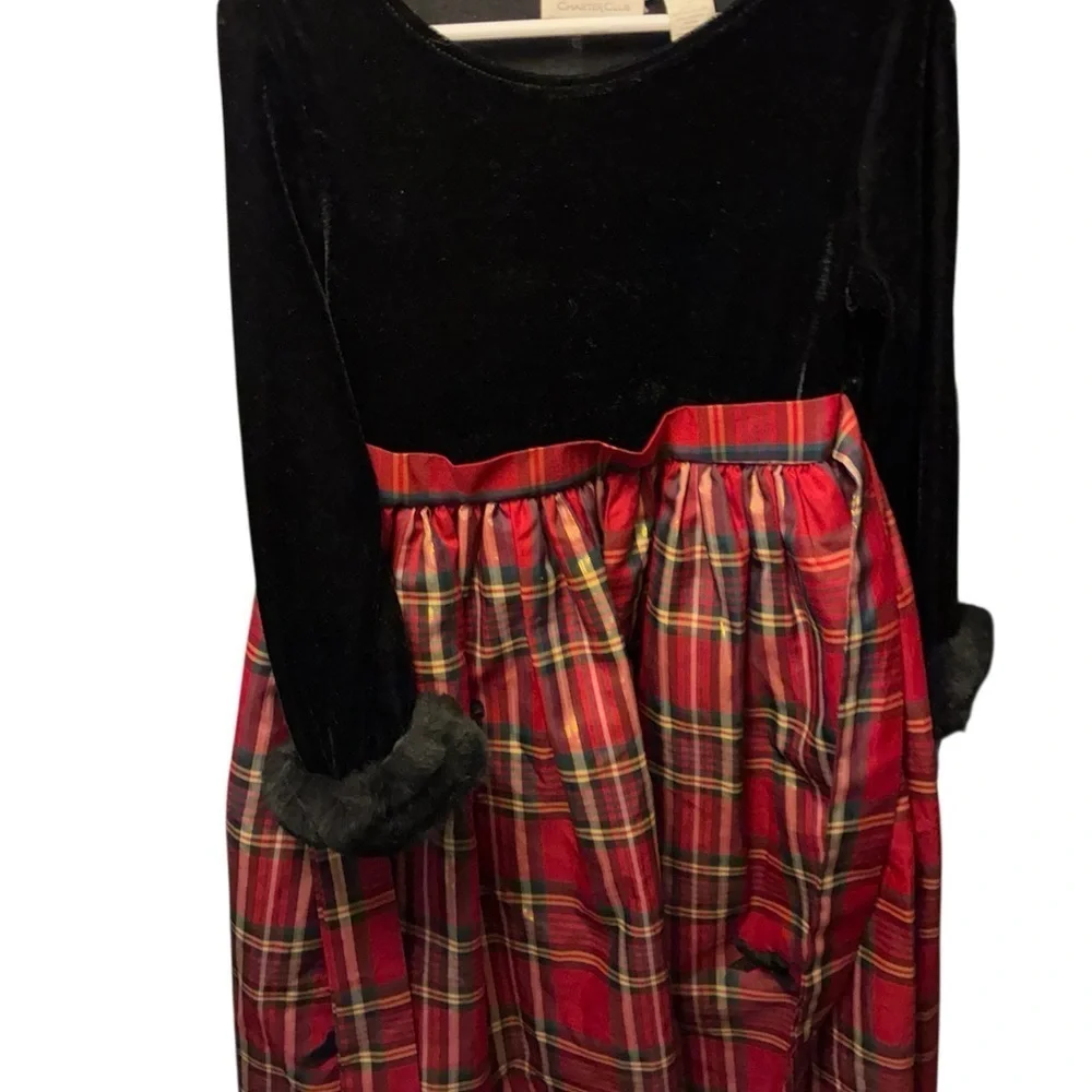 Kids Red and Black Plaid Dress